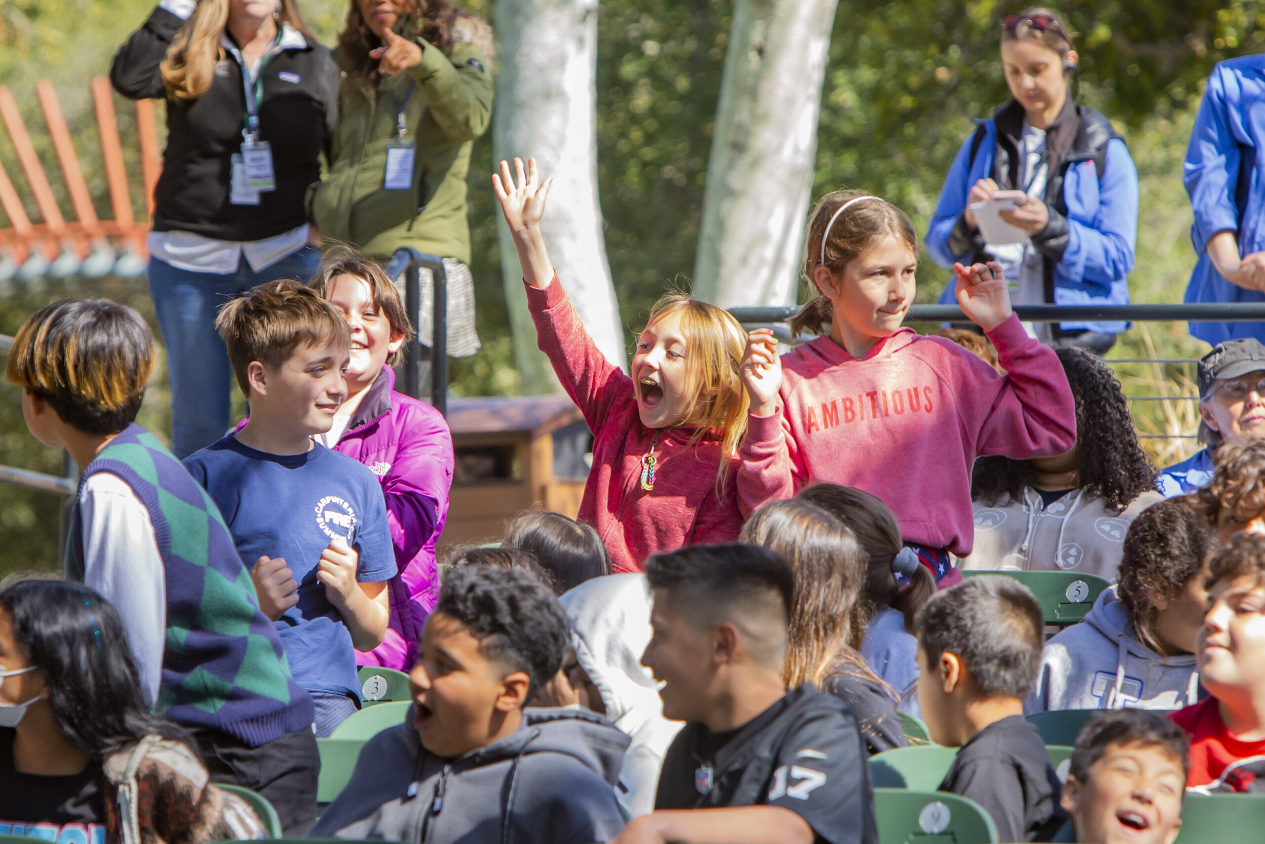 Elementary school students dance at Libbey Bowl